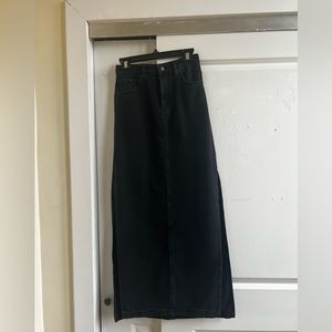 Top shop black denim maxi skirt